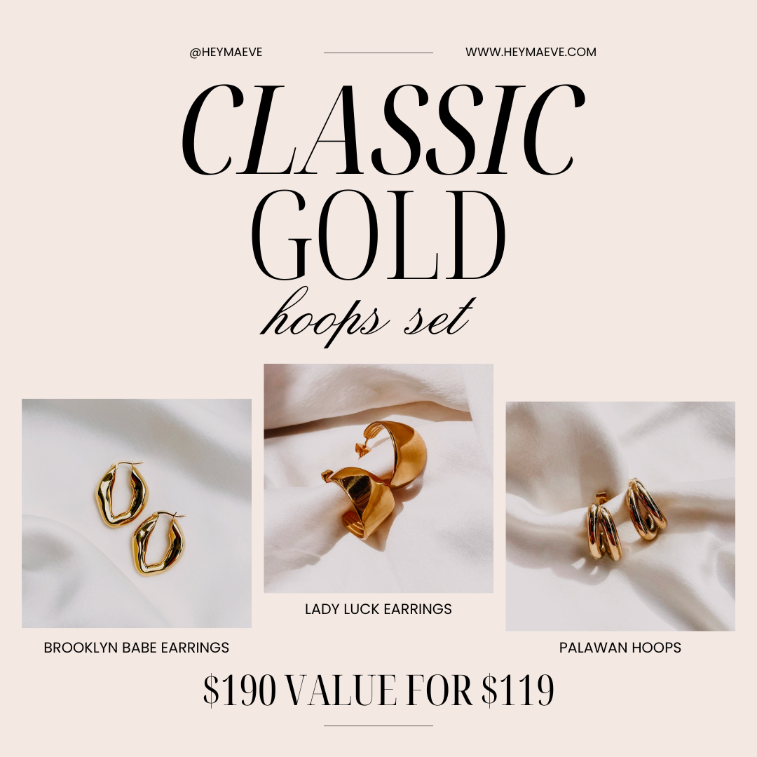 Classic Gold Hoops Set