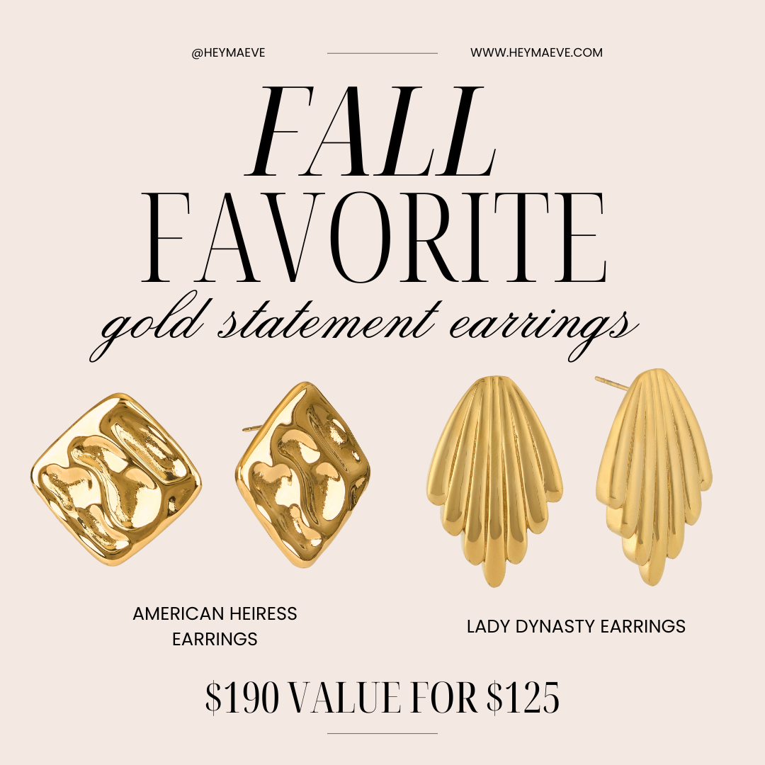 Fall Favorite Gold Statement Earrings
