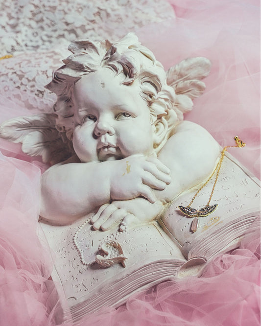 Under Shared Wings Pearl Necklace