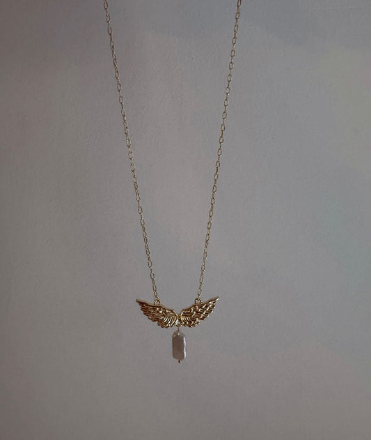 Under Shared Wings Pearl Necklace