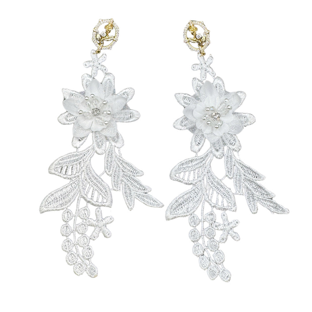 Once Upon a Rose Lace Earrings