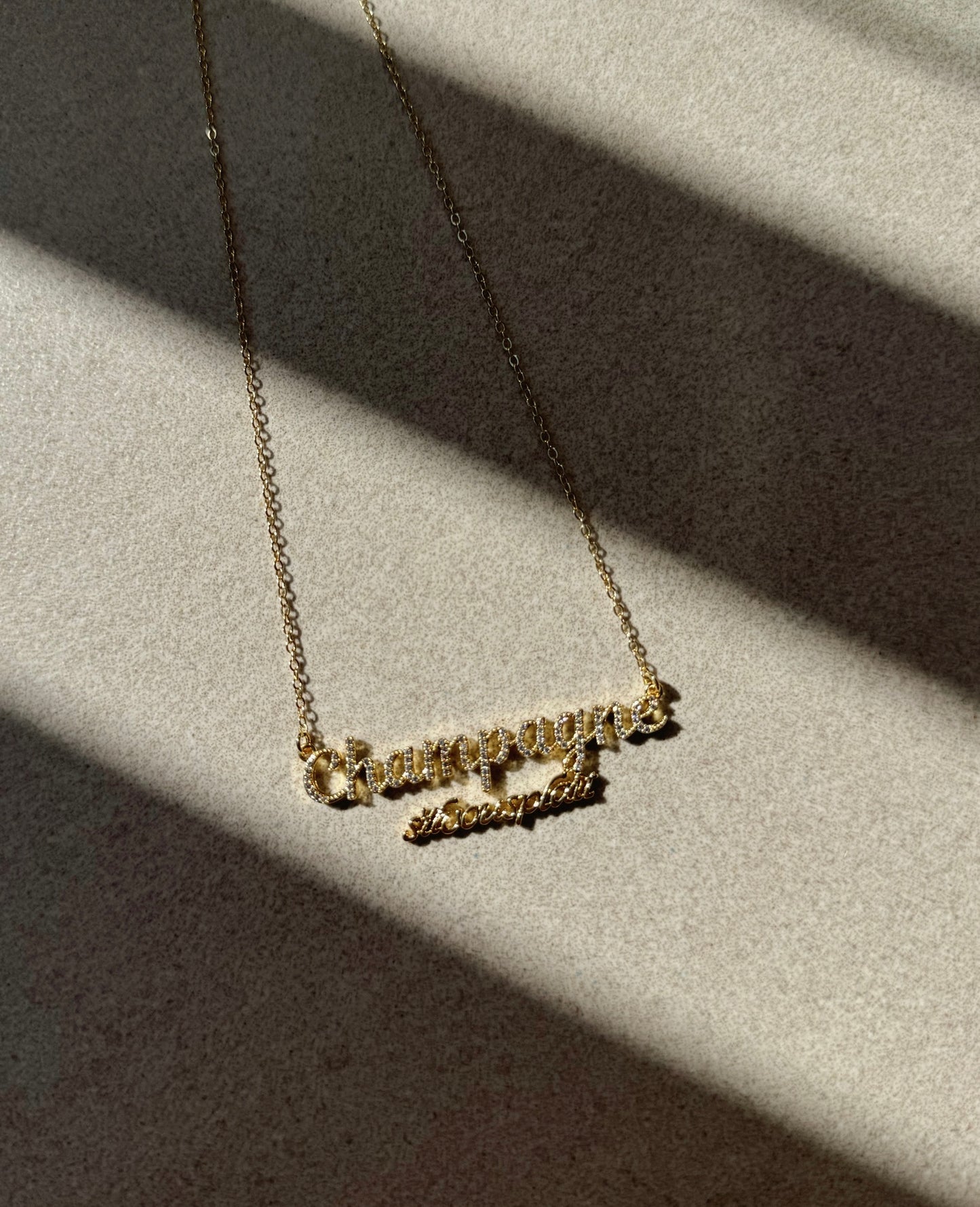 Champagne Sil Vous Plait Necklace