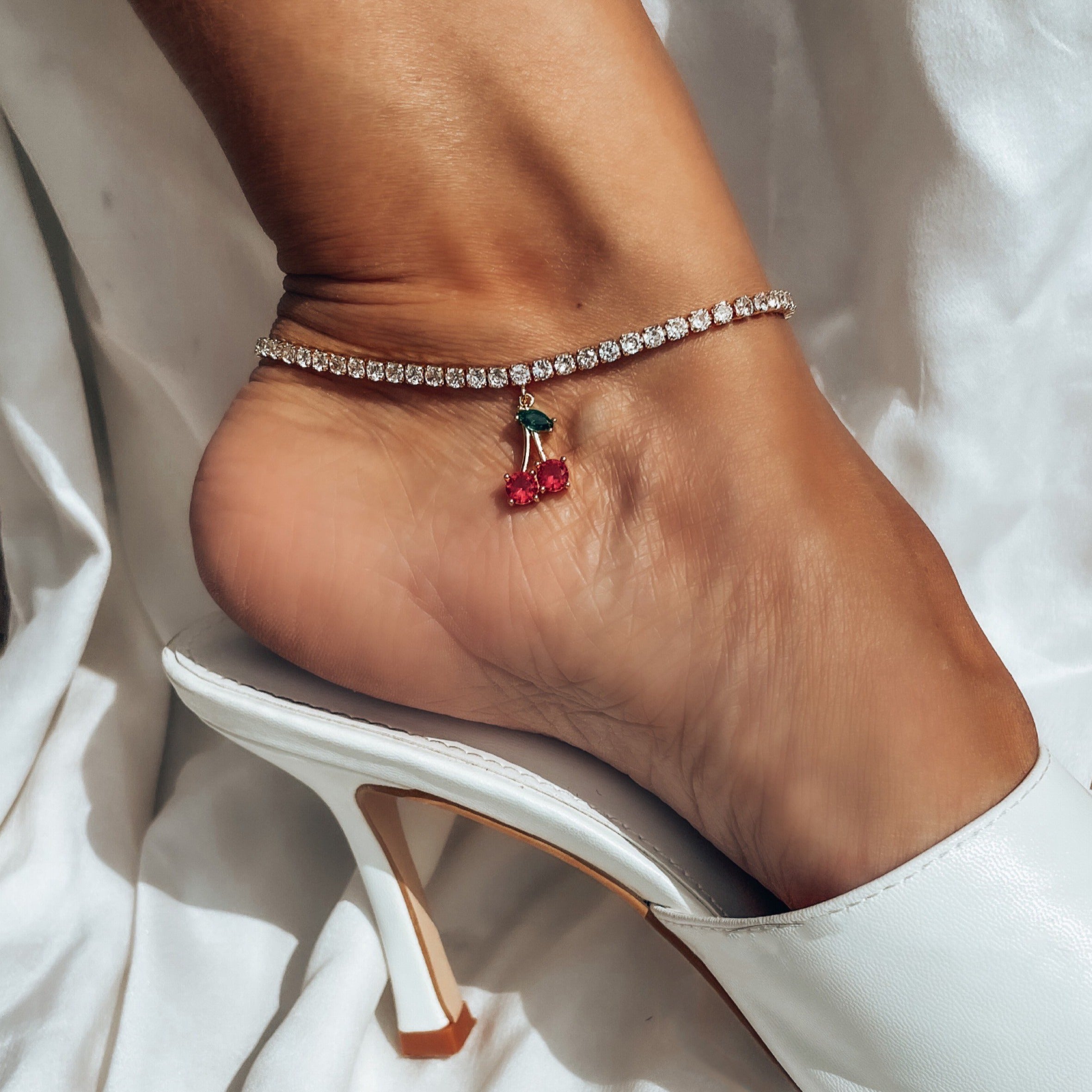 Cherry ankle online bracelet