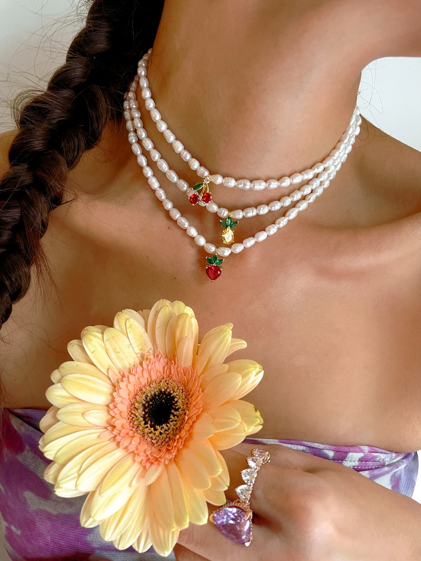 California Cherry Ray Necklace