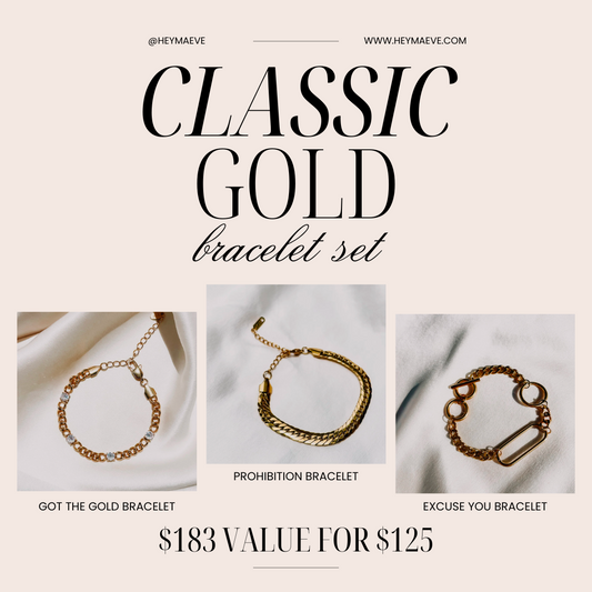 Classic Gold Bracelets Set