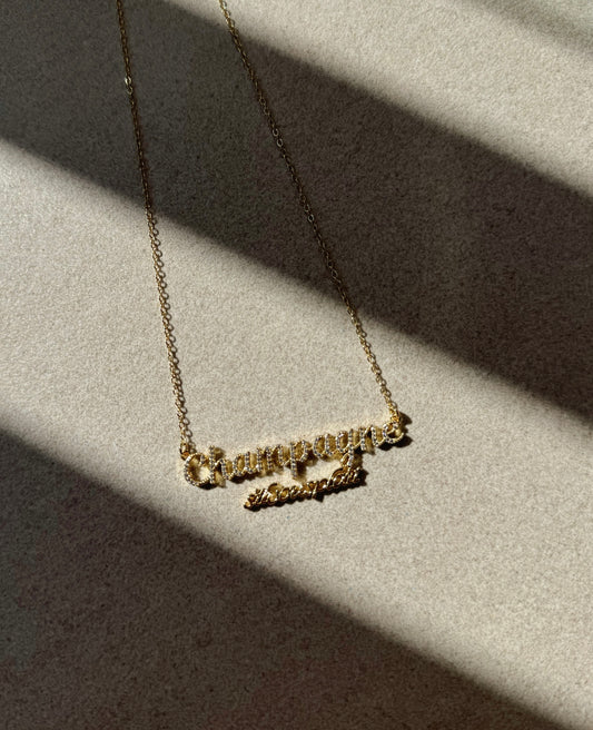 Champagne Sil Vous Plait Necklace